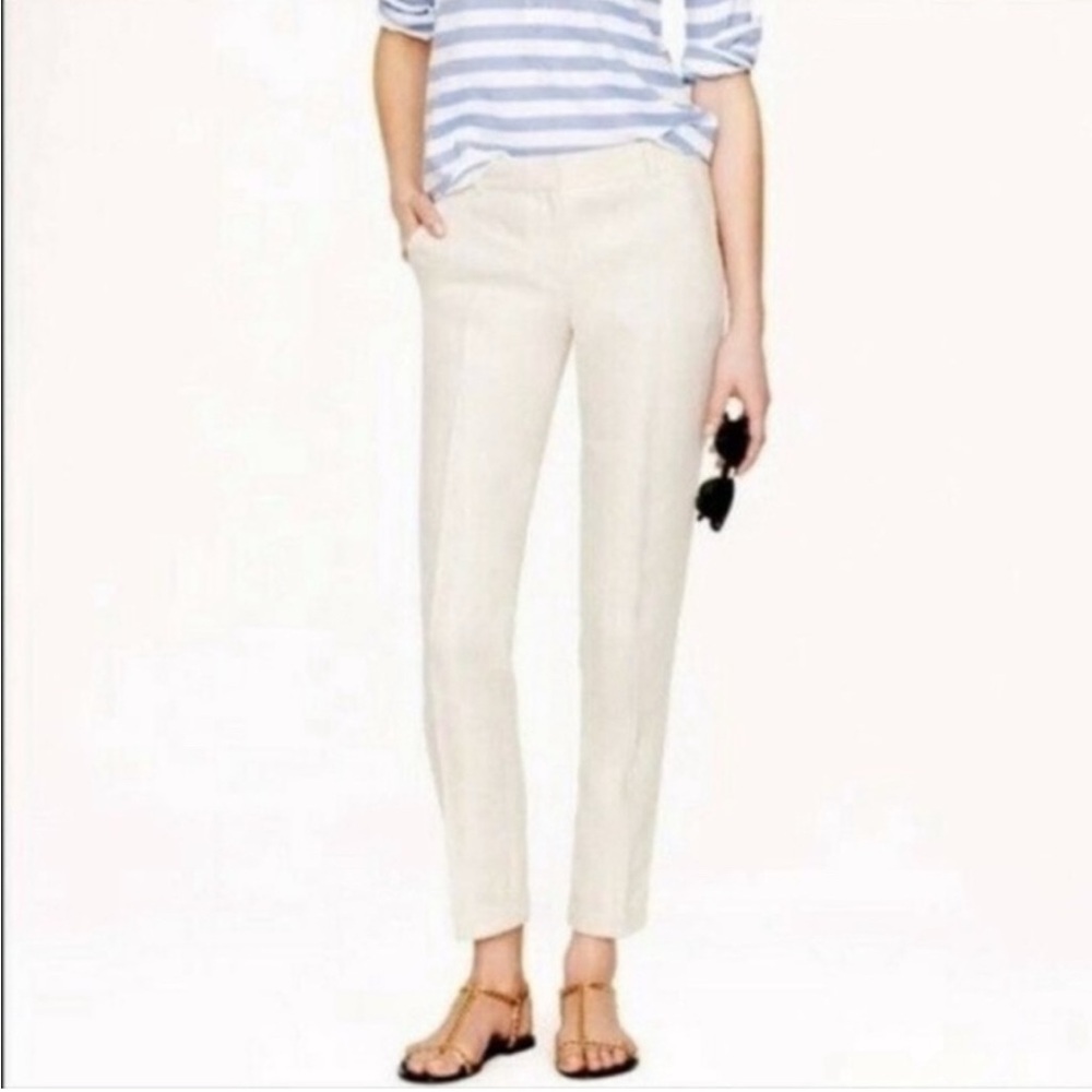 J. Crew Cafe Capri Cream Pants